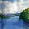 river, watercolor