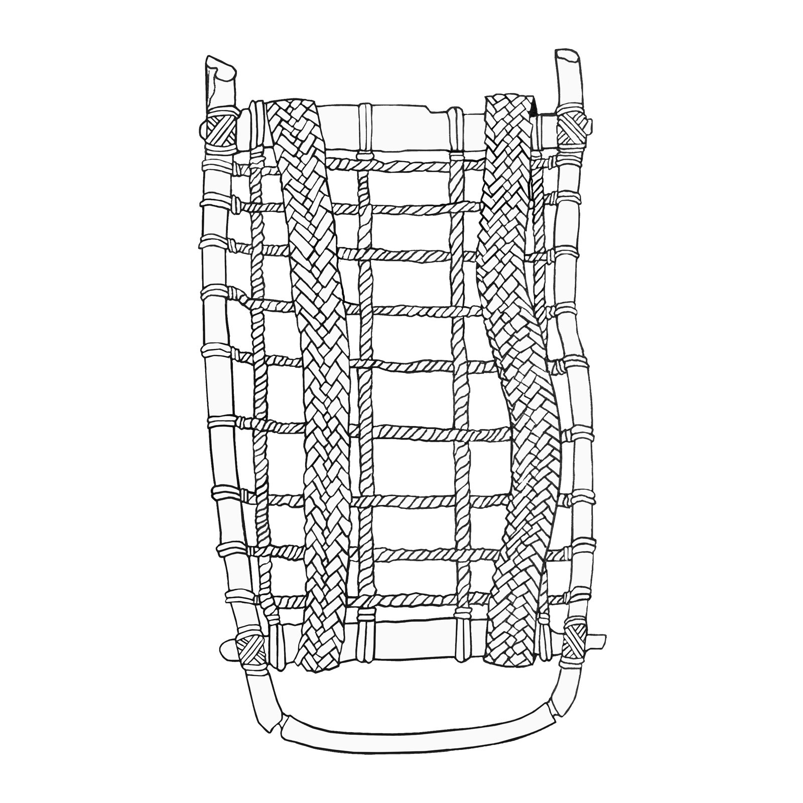Artwork by Gina Mikel: Otzi's Backpack