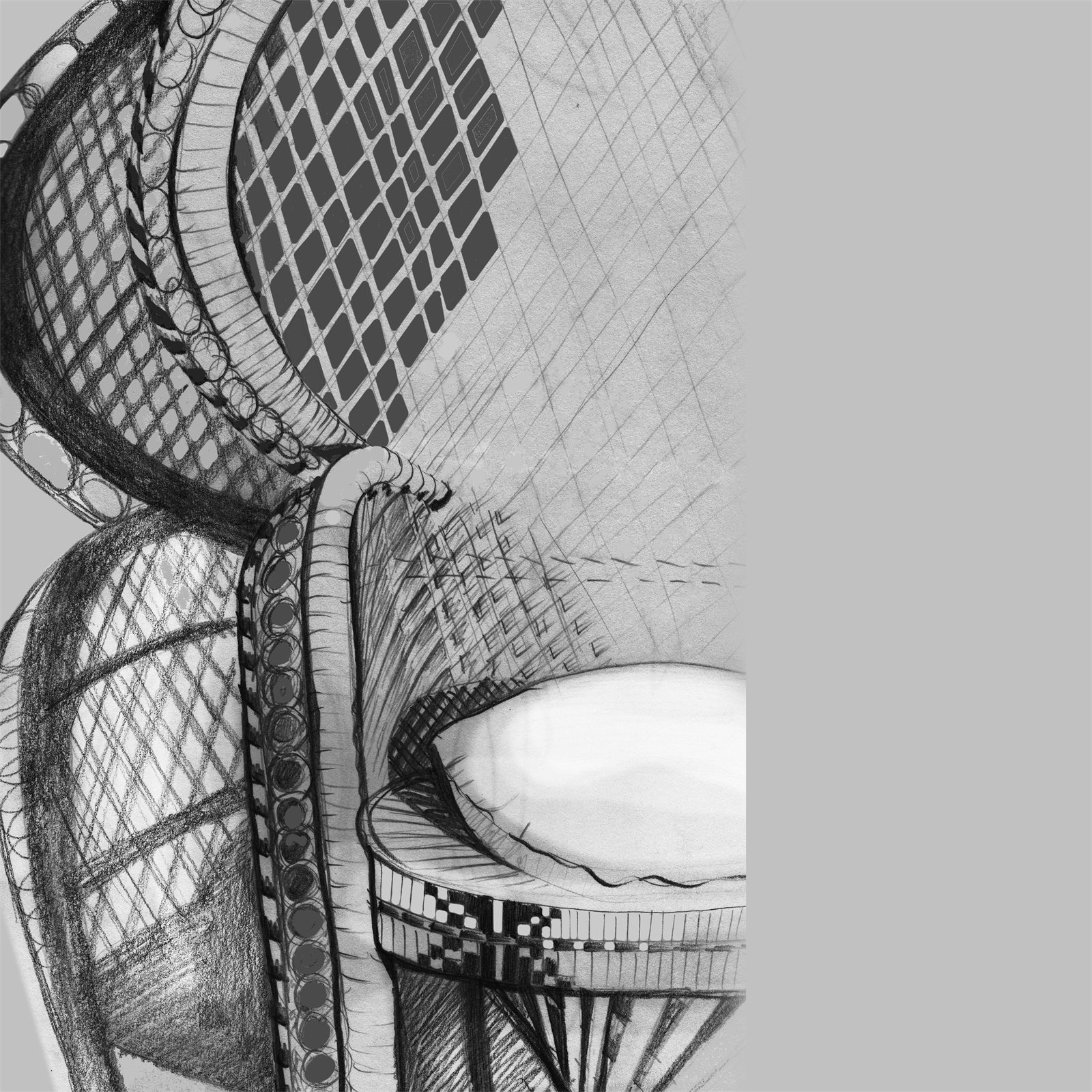 Artwork by Gina Mikel: Wicker Chair