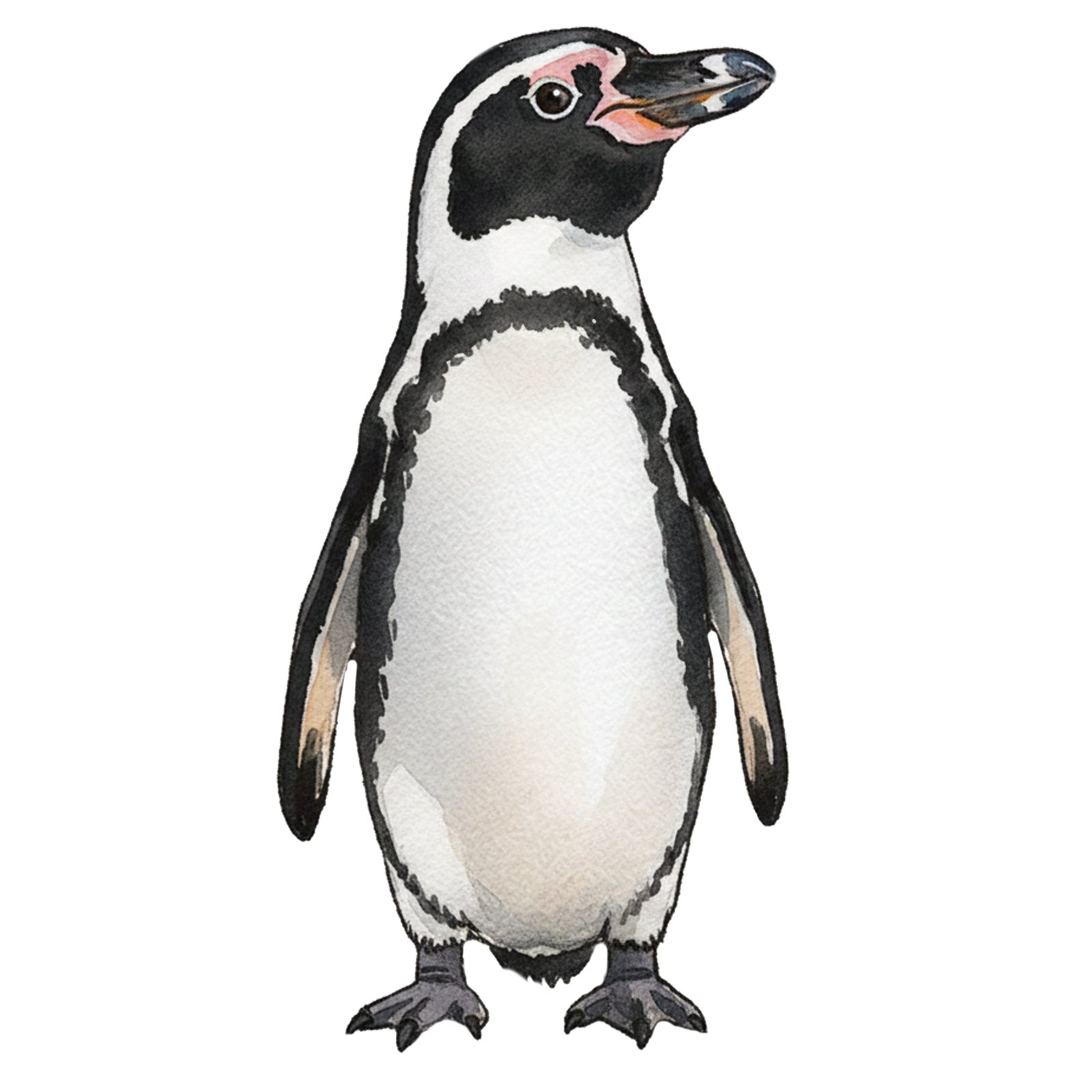 Artwork by Gina Mikel: Galapagos Penguin, Spheniscus mendiculus