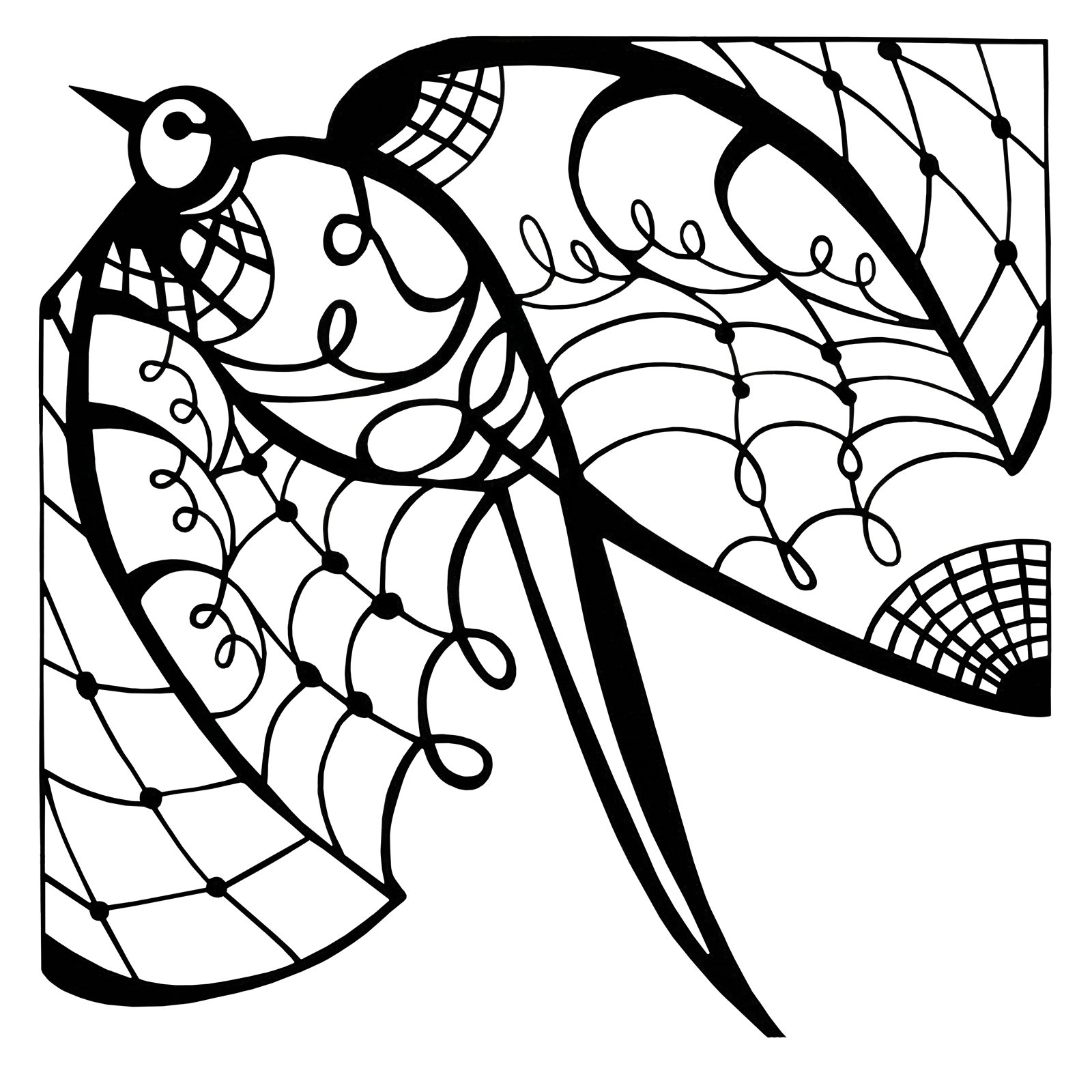 Artwork by Gina Mikel: Lace Bird