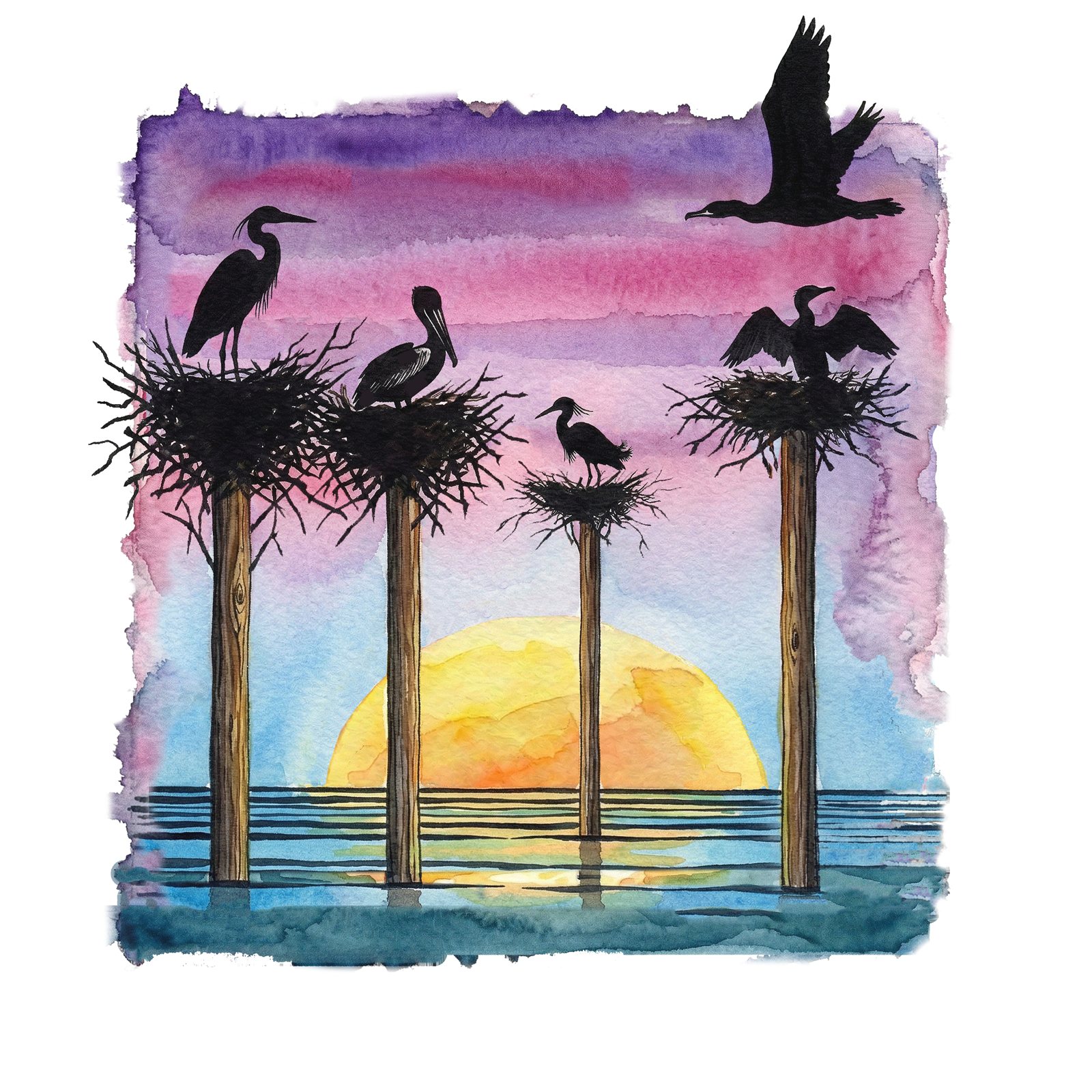 Artwork by Gina Mikel: Rookery
