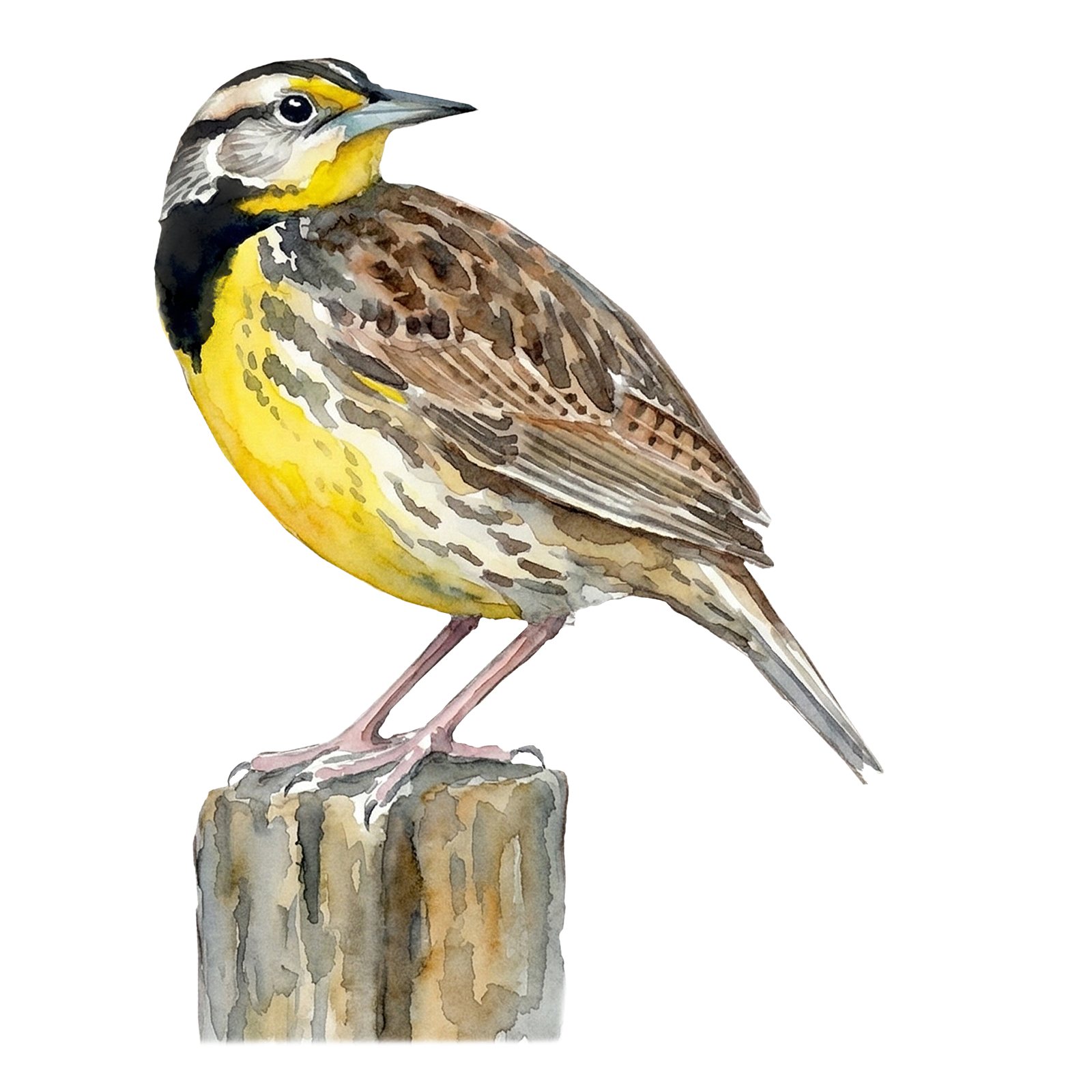 Artwork by Gina Mikel: Western Meadowlark, Sturnella neglecta