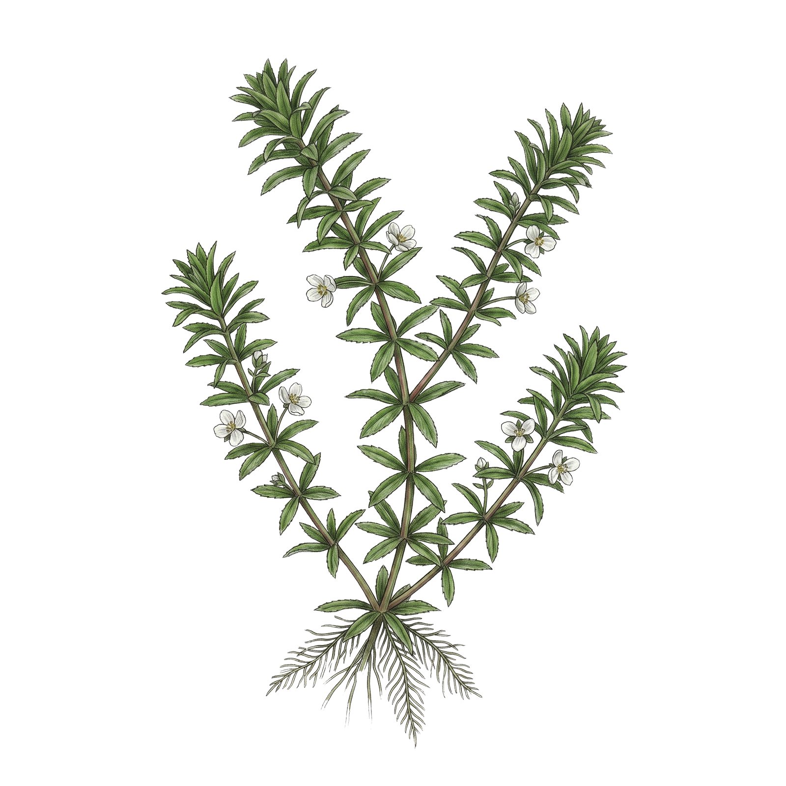 Artwork by Gina Mikel: Brazilian Waterweed (nb), Egeria densa