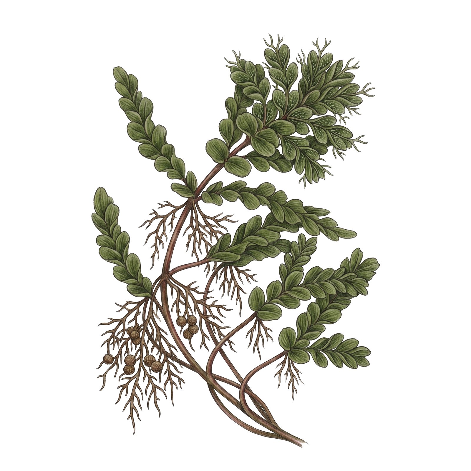 Artwork by Gina Mikel: Giant Salvinia (nb), Salvinia molesta
