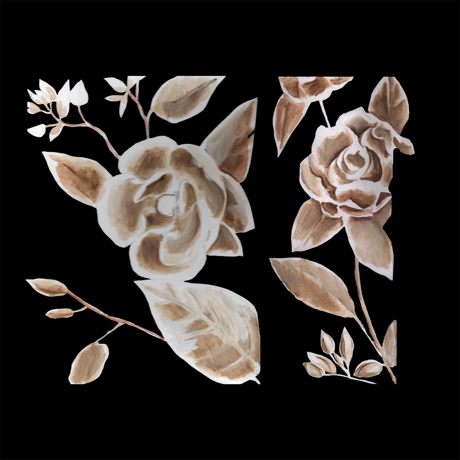 Artwork by Gina Mikel: Southern Magnolia (from Eurasian Tree Sparrow), Magnolia grandiflora