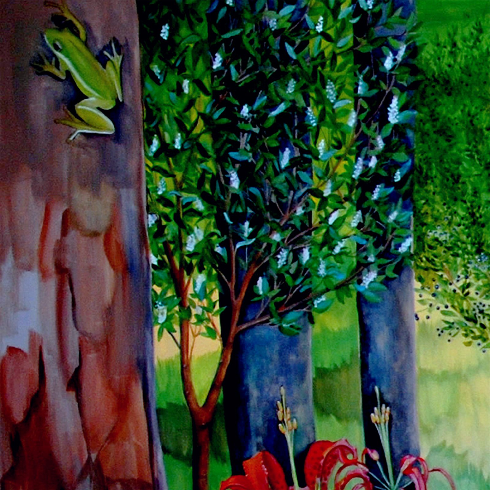 Artwork by Gina Mikel: Titi - Freshwater Mural, Cyrilla racemiflora