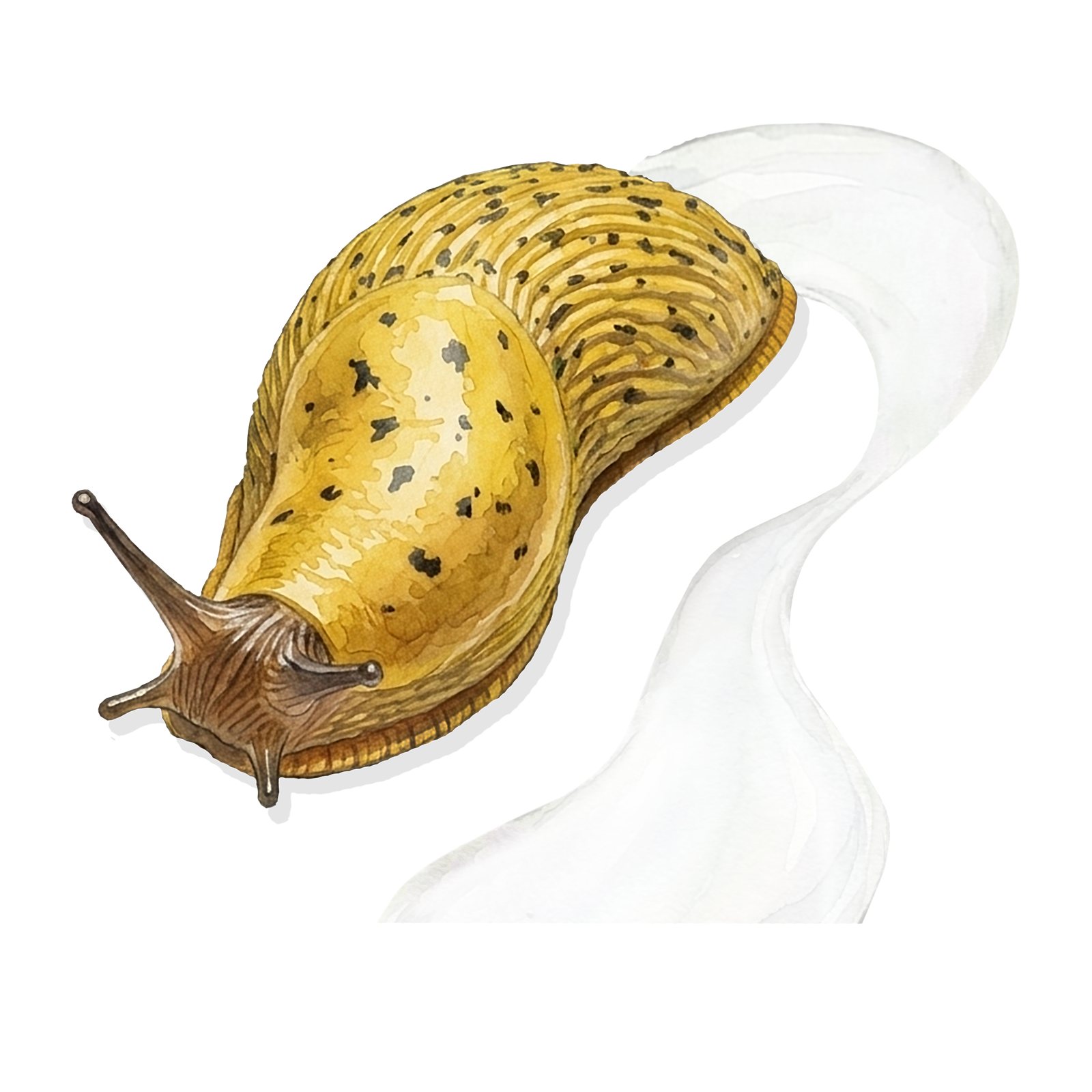 Artwork by Gina Mikel: Banana Slug, Ariolimax columbianus
