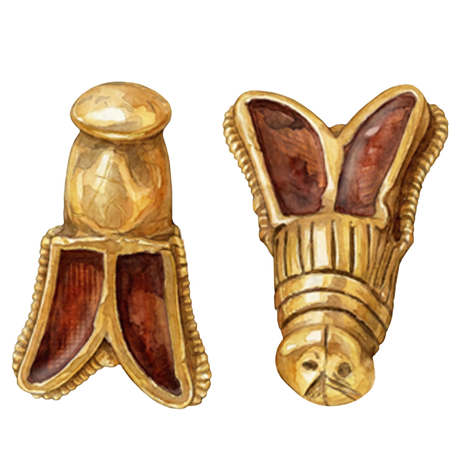 Artwork by Gina Mikel: Childeric Golden Bees, Apis