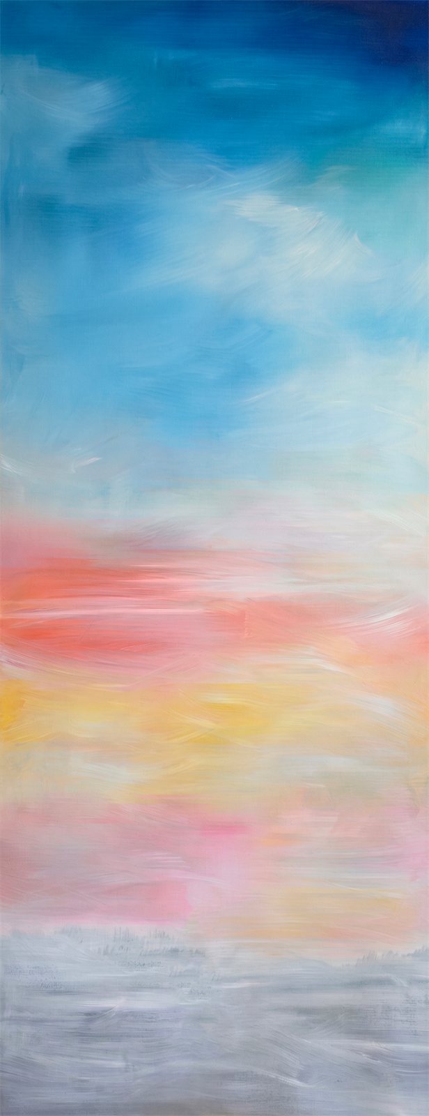 Artwork by Gina Mikel: Ocean, Sunset, Sky - Acrylic