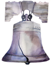Liberty Bell, Watercolor