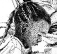stipple drawing of children