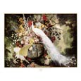 Jessie Arms Botke - White Peacock Cockatoos and Flowers